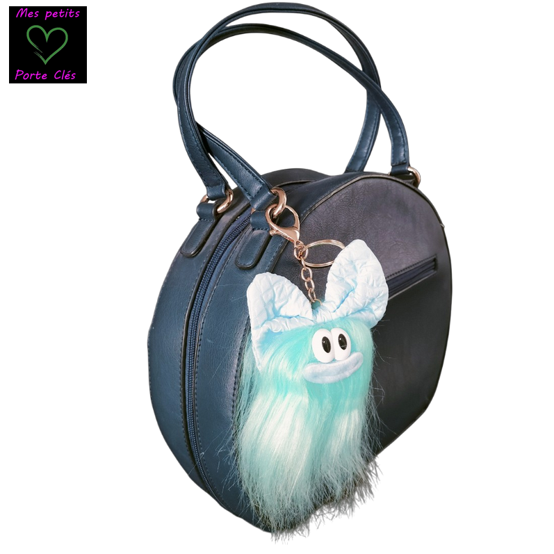 Porte-clés Poppys Bleu avec son petit nœud
