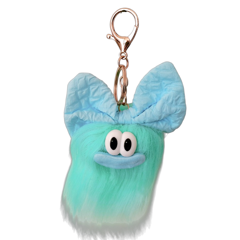 Porte-clés Poppys Bleu avec son petit nœud