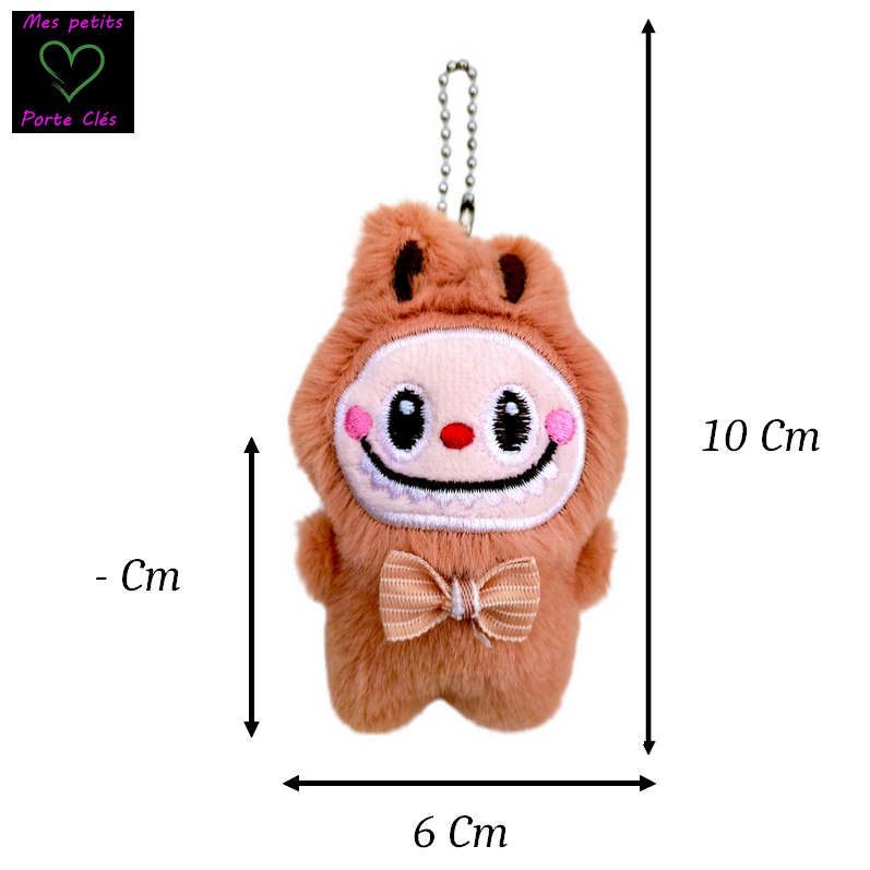 Porte-clés Peluche LABUBU Marron