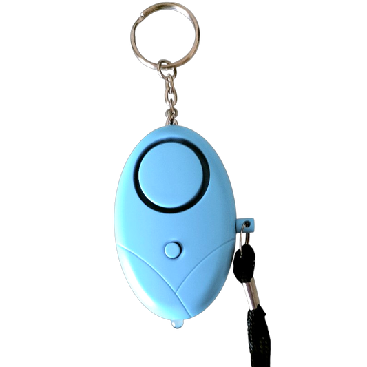 Porte-clés d'alarme de sécurité personnelle avec lumière LED - Bleue Ciel
